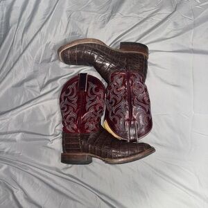 1 OF 1 JUSTIN - Mens 8.5 Caiman Skin Boots